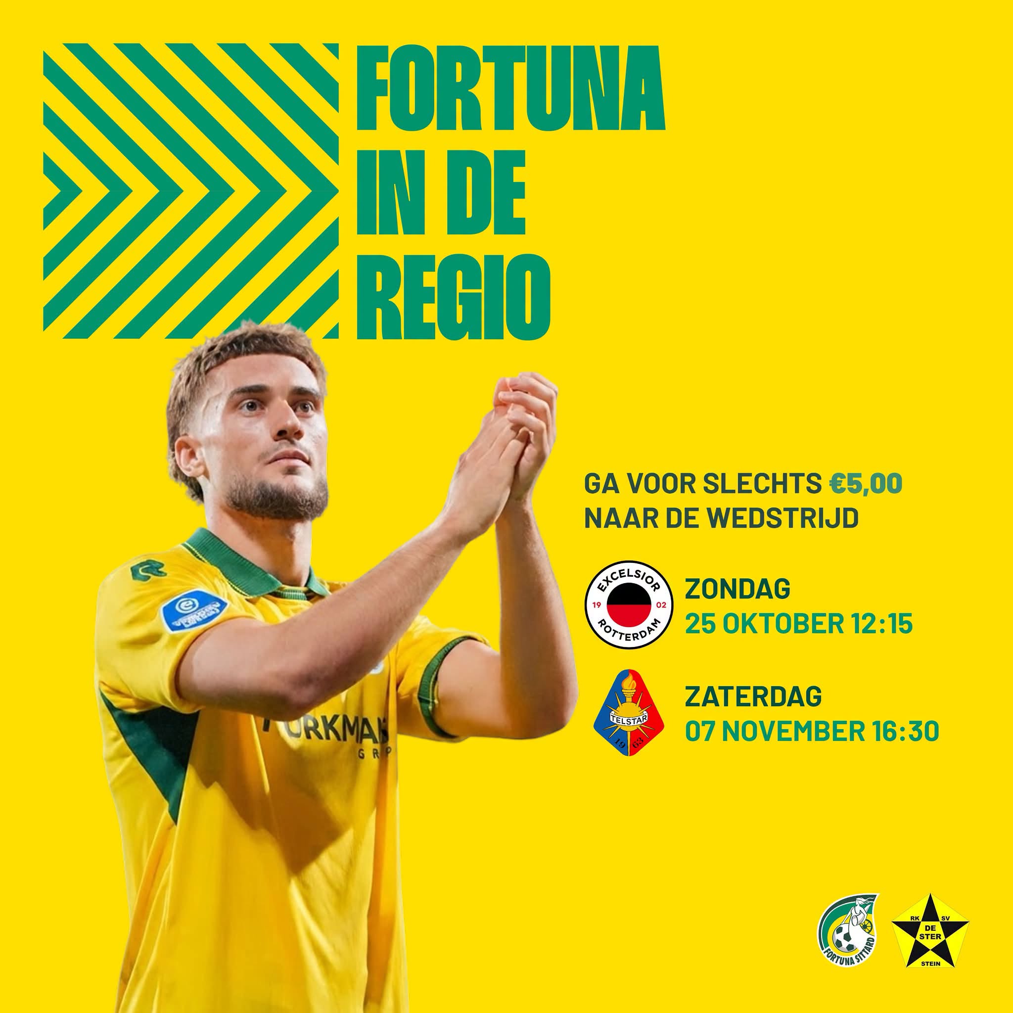 Voor slechts €5,- naar Fortuna Sittard !