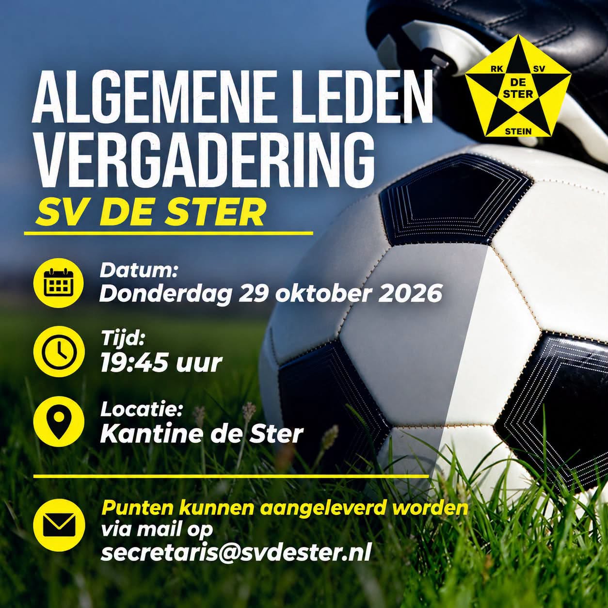 Uitnodiging Algemene Leden Vergadering