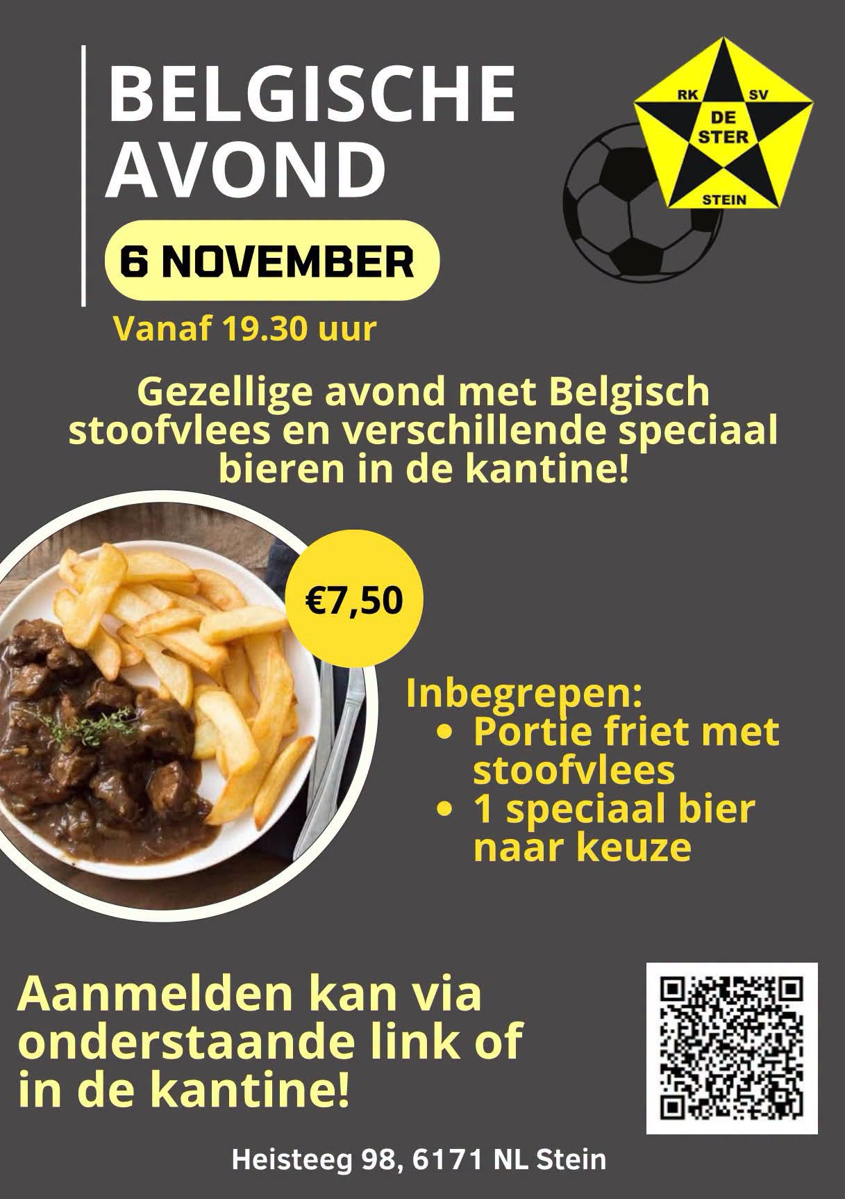 Belgische avond bij De Ster!