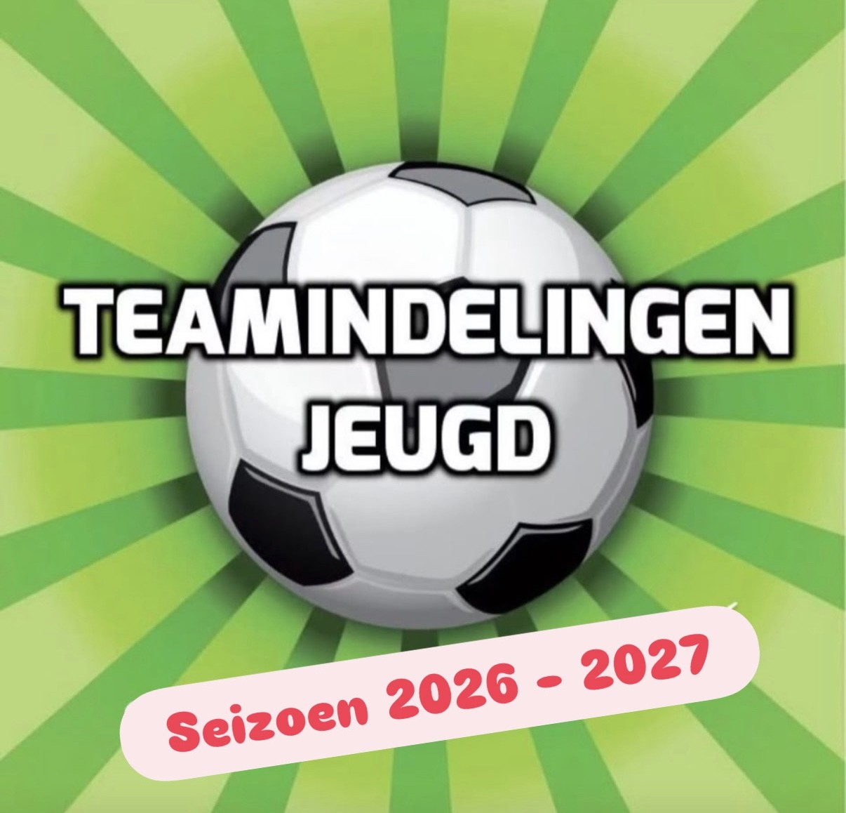 Teamindeling seizoen 2026-2027 Jeugd